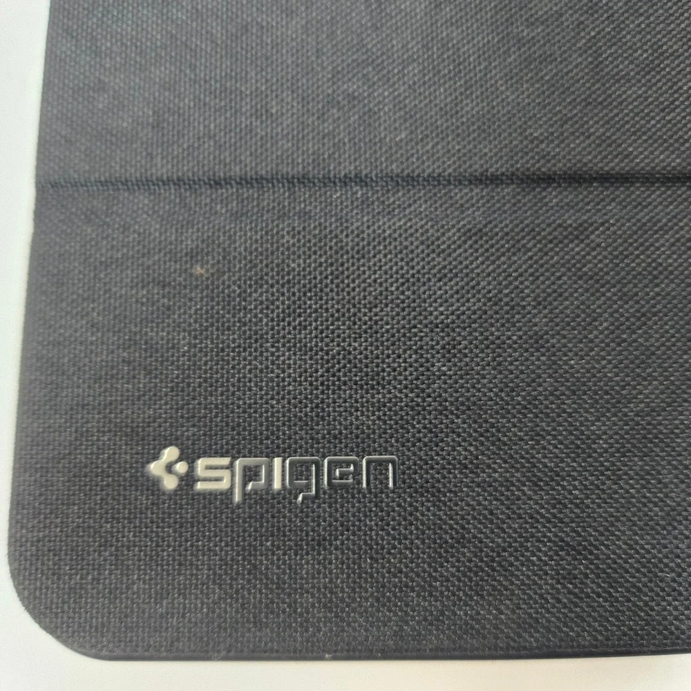 Spigen Velo iPad Case Black Vegan Faux Leather Folio Cover with Pencil Holder